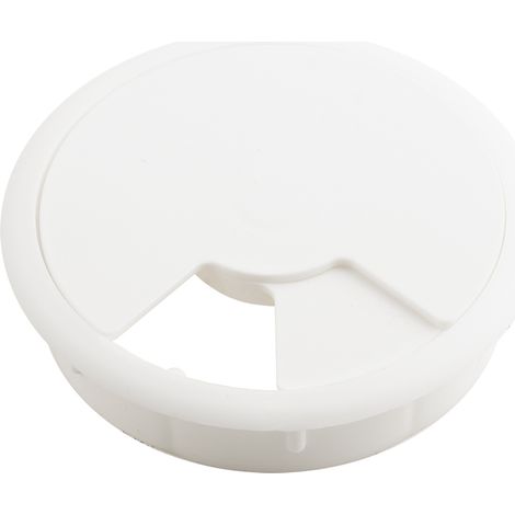 80 mm weiße Kunststoff-Kabeltülle SANS MARQUE