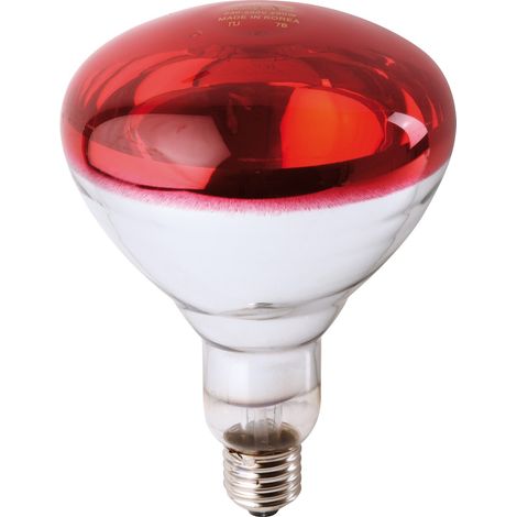 Ampoule halogène 250W à vis rouge – Culot E27 – Pour environnements difficiles – Durée de vie 5000 heures – Verre dur – Kerbl