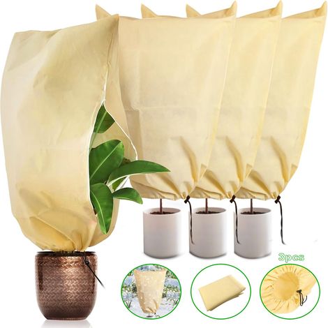 Housse de Protection pour Plantes,3 Pack Housse Hivernage Plante(240200CM), Voile Hivernage Plante, Voile d’Hivernage,Réutilisable (1/5)