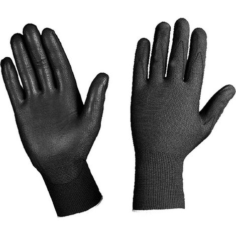 GUANTI NYLON/POLIURETANO Tg. S - colore nero