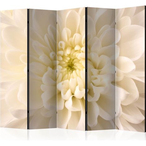 Paravent 5 Volets "White Dahlia II" 172x225cm (1/2)