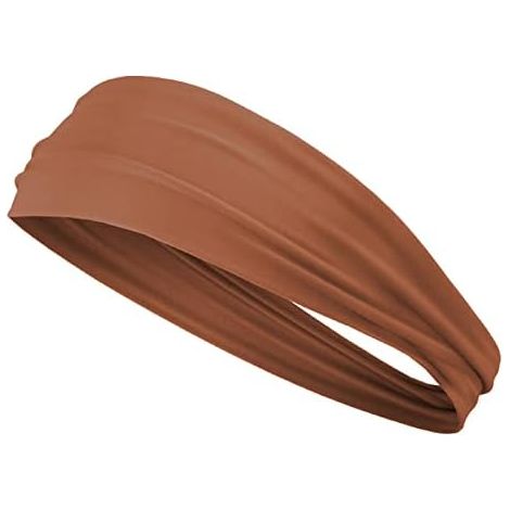 Serre-Tête De Sport - Bandeau Anti-Dérapant En Tissu Respirant - Pour Running Yoga Cyclisme Fitness - Couleur Marron Noisette - Lot De 1