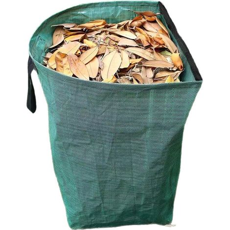 2er-Packung 53-Gallonen-Gartensäcke im Kehrschaufelstil, wiederverwendbare, robuste, zusammenfaltbare Gartenlaubsäcke, Laubsammler zum Auffangen von Laub, Rasenschnitt und Grasschnitt.