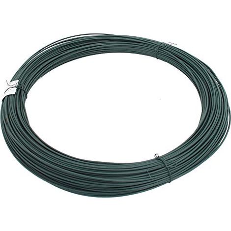 Alberts 530204 Fune metallica, zincata, con rivestimento in plastica verde, lunghezza 3,1 mm, Ø filo 110 m (1/3)