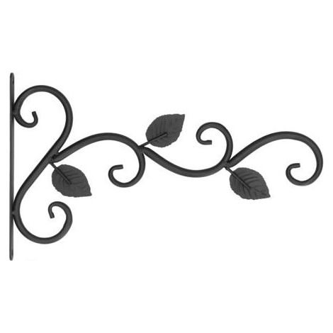 Crochets de Suspension Muraux en Fer, Support Crochet Plante Suspendues, Suspension Mural Crochet Plante avec Vis, Supports de Panier Suspendu(Noir) (1/5)