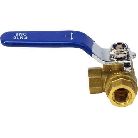 Manual 3-way brass ball valve, female thread connection, fixed ball valve for water, oil and gas, suitable for industrial control applications