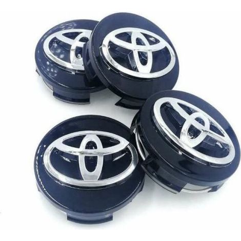 Couvercle de moyeu de centre de roue Toyota 4 62 mm pour insigne de logo noir (1/4)