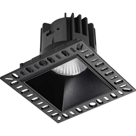 Ideal Lux GAME Downlight encastré carré sans garniture LED intégré noir 1100Lm 3000K