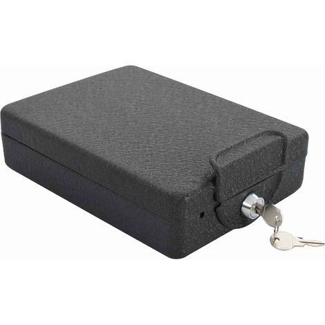 Coffre de voiture avec verrouillage Noir 21.8 x 16 x 7 cm Acier CFW387574 (1/5)