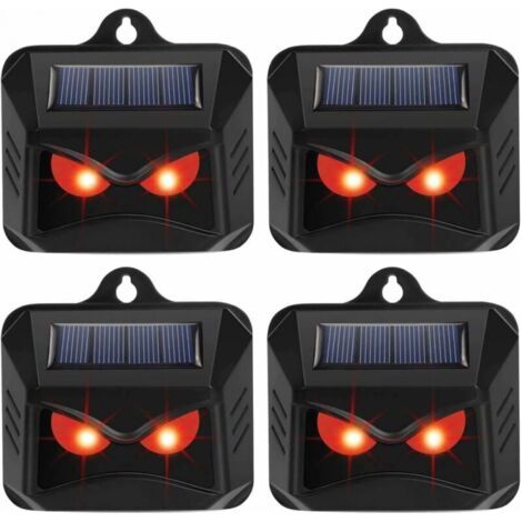 Solarbetriebene Raubtierabwehrleuchte 4er-Pack – Fuchsabwehr für Gärten – Tierabwehrmittel – Hirschabwehrgeräte – Katzenabwehrmittel – Fuchsabwehrmittel (1/4)