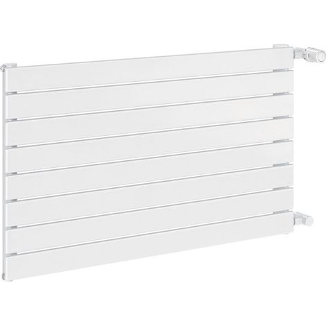 Radiateur décoratif Chorus Horizontal H20 BLANC STRUCTURÉ 9 tubes, H680 x L800 (1/2)