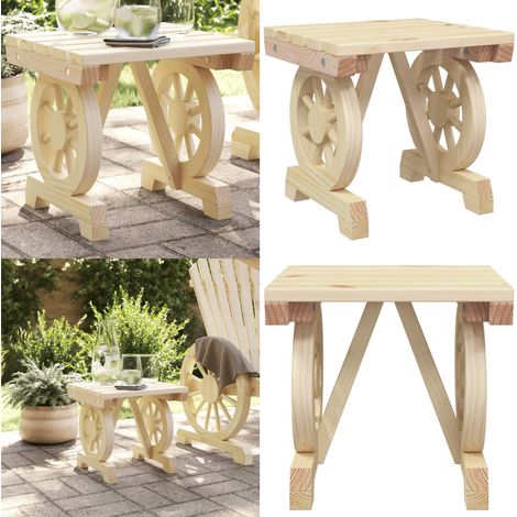 Garten-Fußhocker 40x36,5x38,5 cm Massivholz Tanne - Holz Gartenstuhl - Outdoor Möbel - Gartenhockers - Gartenfußhocker - Tannenholzmöbel - Home & Living (1/5)