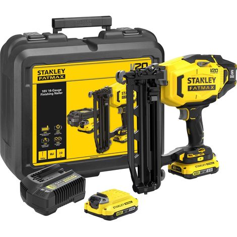 Stanley Fatmax V20 SFMCN616D2K 18v Finishing 2nd Fix Nailer 16G Straight 2x2.0Ah (1/5)