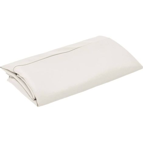 Tissu de remplacement pour parasol déporté, Robuste de Qualité, Blanc sable 350 cm OIB1718E (1/4)