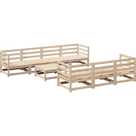 Maison Exclusive - 8-tlg. Garten-Sofagarnitur Massivholz Kiefer