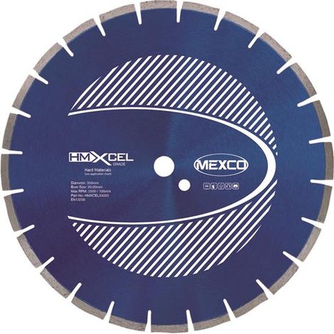 MEXCO XCEL 350mm Diamond Blade for Hard Materials (1/2)