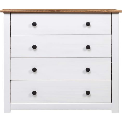 Maison Exclusive - Armadietto Bianco 80x40x73 cm in Legno di Pino Modello Panama