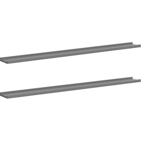 Maison Exclusive - Wandregale 2 Stk. Grau 115x9x3 cm