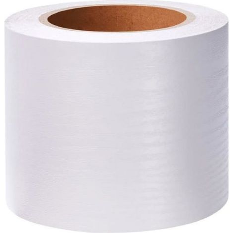 Bordure adhésive pour papier peint, frise murale autocollante blanc grain de bois 12x500cm. Idéal - Grain de Bois Blanc 12cm X 500cm (1/4)