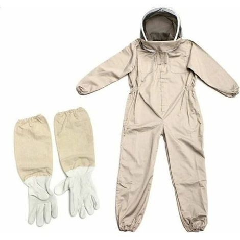 Vêtements D'apiculture Avec Des Gants, Combinaison D'apiculteur En Coton Naturel Avec Voile D'escrime Unisexe(XL) (1/5)