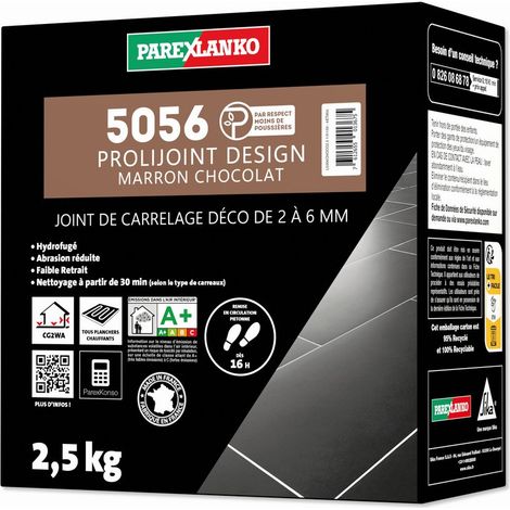 Joint de carrelage 2,5 Kg 5056 Prolijoint Design PAREXLANKO Marron Chocolat