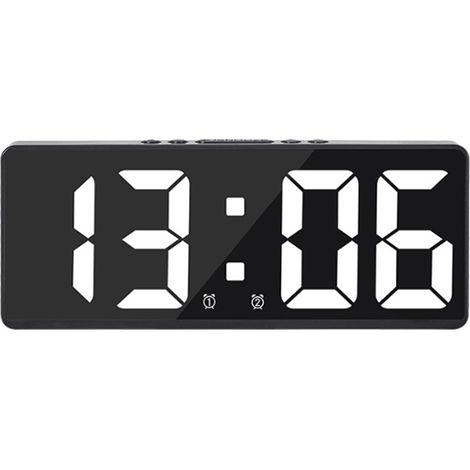 Réveil LED multifonction pour chambre étudiante, petit réveil, affichage de la date et de la température, réveil multi-groupes (1/5)