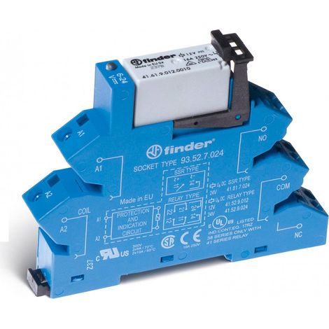 Interface modulaire à relais 1RT 16A 24V AC DC bornes à ressort FINDER 381100240060