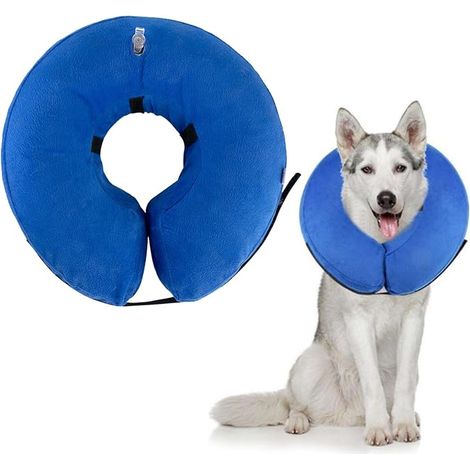 Collerette Chien, Collier Lune, Récupération Pour Chien et Chat (Bleu, L) (1/5)