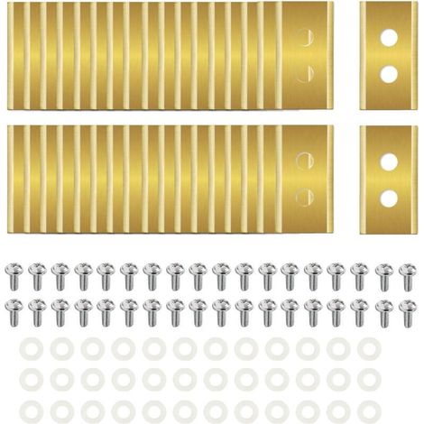 Lames de rechange pour tondeuses robotisées, 36 pièces, compatibles avec la plupart des tondeuses robotisées Mammotion Luba et Yuka, double trou durable