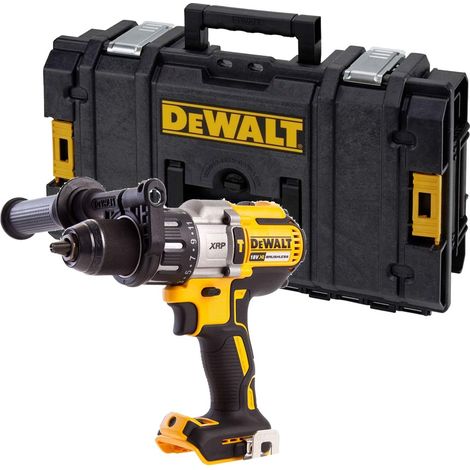 Dewalt 18v XR 3 Speed Brushless Combi Hammer + Side Handle + Toughsystem Case (1/5)