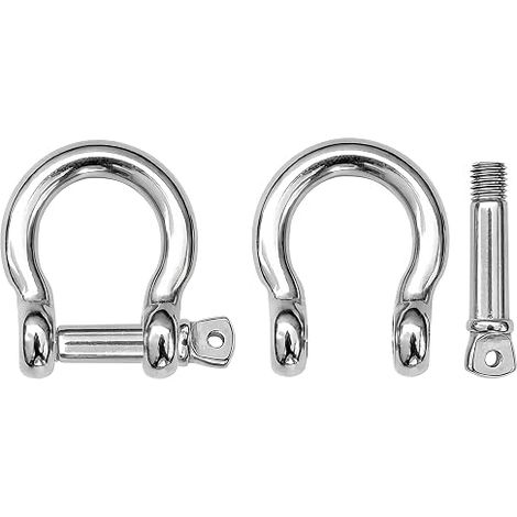 Manille Levage Inoxydable Manille Ancre Anneau Marin d’arc Manilles Acier Vis Extérieur M5 (1/5)