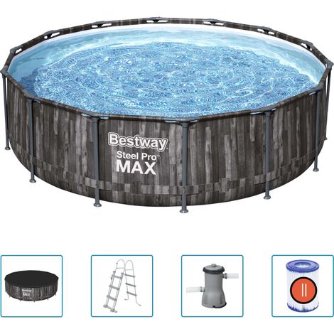 Piscine hors sol,Ensembles de piscine ronde Steel Pro MAX 427x107 cm CNEI608393 (1/5)