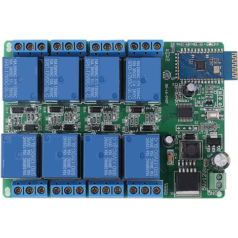 Relais Bluetooth 8 canaux, télécommande mobile Android, interrupteur pour moteur et éclairage (1/5)