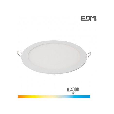Spot LED encastrable EDM - 20W - 1500lm - 6400K - Blanc - 31565