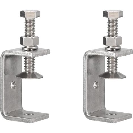 Lot de 2 Serres-joints en C Acier Inox 304 - Mâchoire 55mm Robuste - Pour Soudure et Menuiserie - Fixation Stable 23-48mm (1/5)