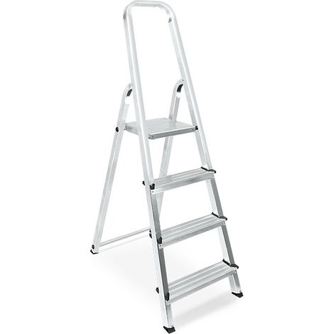 BRB Alu-Bügelleiter, Tragkraft 150 kg (Silber, 4) (1/3)