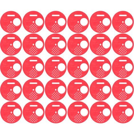 Disque porte ruche – plastique – rouge – entrée abeille – apiculture (1/5)