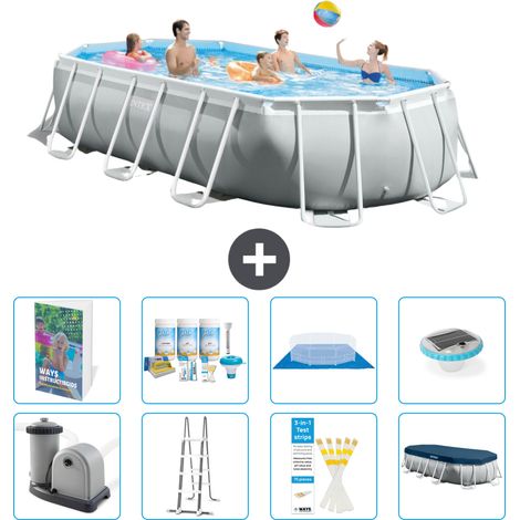 Intex Piscine Prism Frame Ovale - 503x274x122 cm - 9-pièces  S576