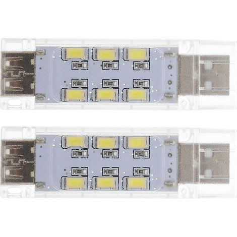 Lot de 2 lampes de lecture LED USB avec position flexible et éclairage doux pour les yeux, idéales pour la maison et le bureau.