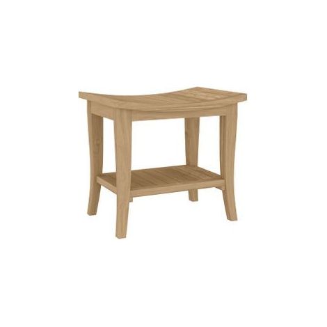Table d'appoint de salle de bain 50x35x45 bois de teck solide (1/5)