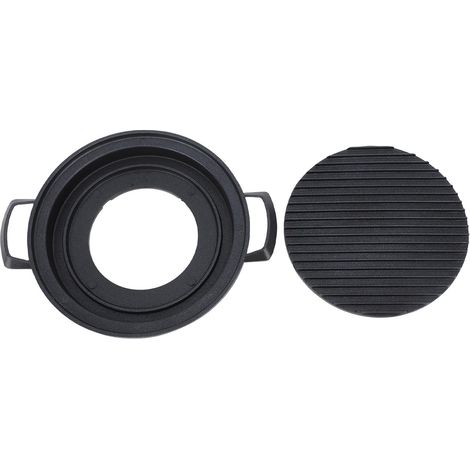 Mini barbecue Hibachi japonais en alliage d'aluminium, style japonais, à poser sur une table, petit format, portable, à charbon de bois, rond. (1/5)