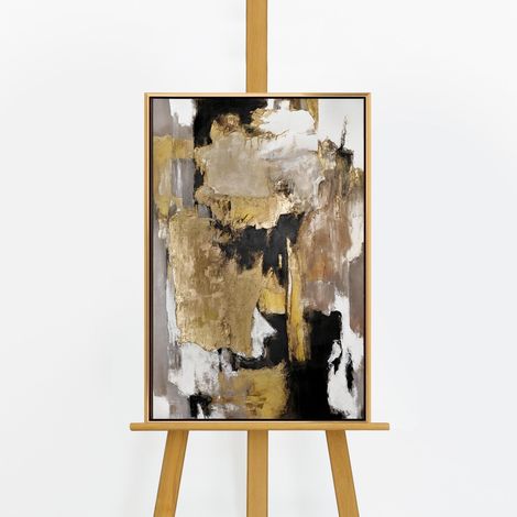 Gemälde Goldene Fragmente Rahmen Gold 60x40 cm (1/5)