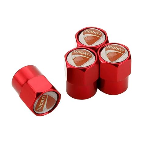 (Rouge) Bouchons de valve de pneu de style auto compatibles avec 696 848 796 821 899 1199 Diavel Hypermotard Monster Multistrada Superbike (1/5)