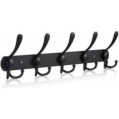 Pc, Black, Length 405 mm Wall Hook Coat Rack Stainless Steel Wall Mounted Coat Rack Towel Holder for Coat Towel Comb (1/3)