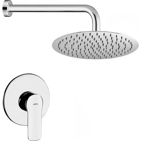Kit doccia incasso con soffione 20 tondo slim in acciaio Punta+ (1/5)