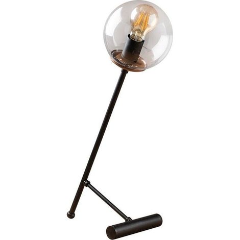 Lampe de table noire avec abat-jour transparent Modèle 17 (1/5)