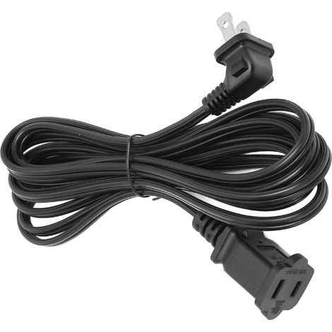 Cordon d'alimentation professionnel NEMA 1-15P vers NEMA 1-15R, fiche mâle coudée vers femelle, rallonge électrique 3m, prise américaine 125V (1/5)