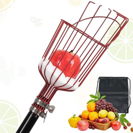 Fruit Picker Basket with Removable Design, Prevents Rust, Safe and Reliable Operation - Pick Avocados, Oranges, Persimmons and More - Ideal for Fruit Picks (1/5)