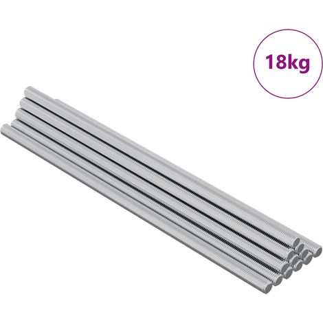 Varilla Roscada 600 uds. Plateado Acero vidaXL (1/5)