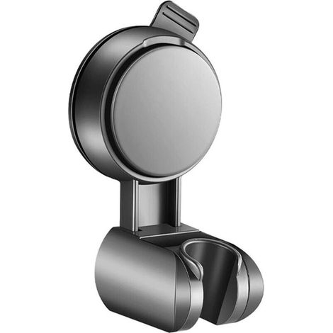 Lot de 2 supports de douche à ventouse, support de pommeau de douche à angle réglable et amovible, support de pommeau de douche résistant à l'humidité, support de douche rond